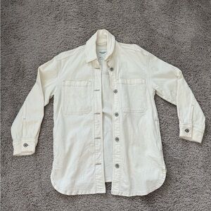 Abercrombie & Fitch Cream Jean Jacket
